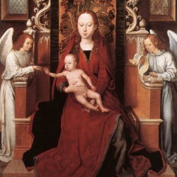 Virgin and Child enthroned with two Angels